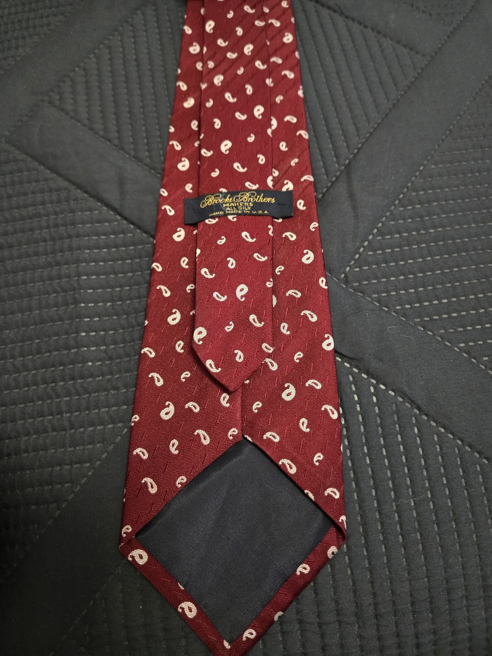 Brooks Brothers Burgundy Paisley Silk Tie
